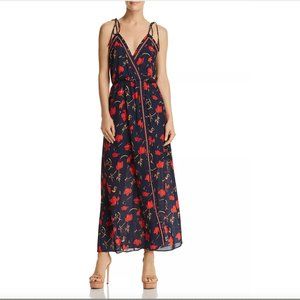 AQUA Floral Faux-Wrap Maxi Dress - 100% Exclusive
